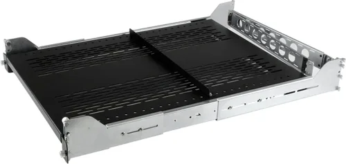 Vista 8 de StarTech - Estante deslizante para teclado de 1U, 19 pulgadas, 55 libras, 22 pulgadas (SLIDESHELFD) Pull-out drawer tray for any 19in server rack