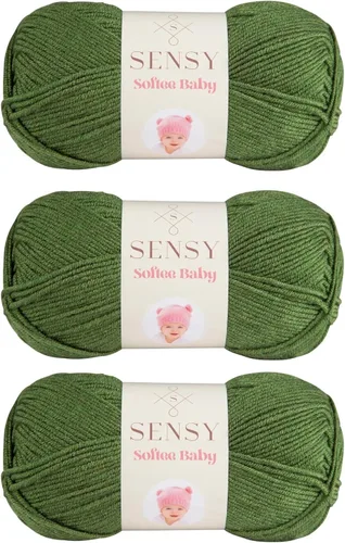 Vista 72 de Sensy Softee Hilo para Bebé, 3.5 oz, 275 yardas, Gauge 3 Light (Almendra)