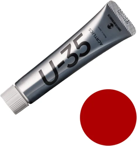 Vista 2 de U-35 Pillar Red Deep 0.7 fl oz (20 ml) Same Color Set of 3 268 Turner Acrylic Paint