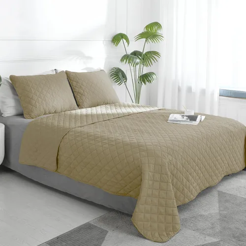Vista 34 de Easy-Going - Juego de colcha reversible tamaño individual con 1 colcha y 1 funda de almohada, colcha de cama suave, colcha de microfibra ligera