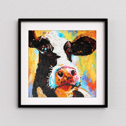 Vista 3 de Leisure Arts Kit de arte de diamante de vaca de pintura de 12