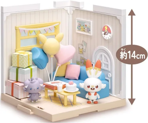 Vista 2 de Takara Tomy Casa de Descanso de Plástico de Pokémon Pieza Poké Hivany & Nyasper para Niñas