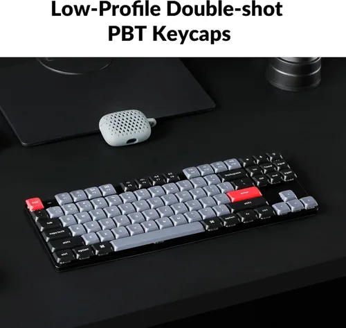 Vista 5 de Keychron K1 Pro TKL Layout Ultra-Slim QMKVIA Teclado mecánico inalámbrico con cable USB Bluetooth personalizado con interruptor rojo Gateron