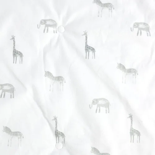 Vista 3 de Lush Decor Jungle Adventure - Tapete cuadrado para bebé con borde, 35 x 35 pulgadas, gris