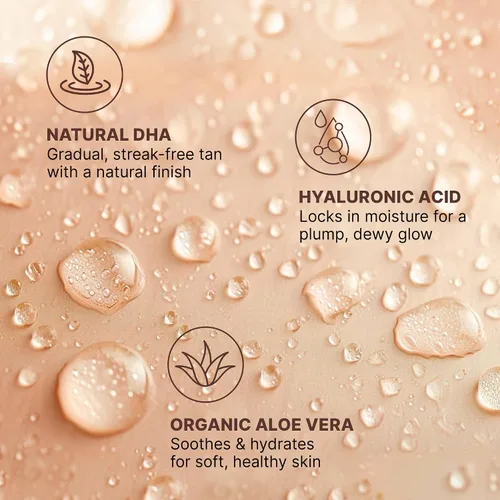 Vista 5 de Spray bronceador facial bronceador, agua de bronceado facial sin sol, fabricado en Estados Unidos con ingredientes naturales y orgánicos