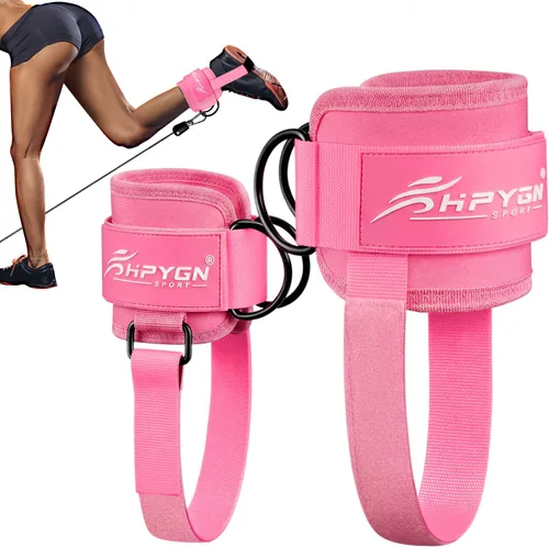Vista 11 de Brazalete de tobillo para máquina de cable, brazaletes acolchados para patadas de máquina de cable, ejercicios de glúteos, extensiones de piernas