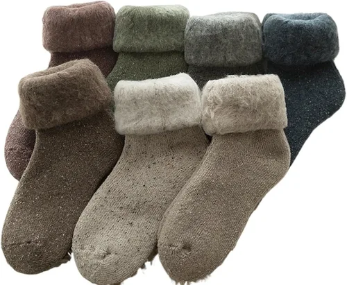 Vista 2 de TRENIS Winter Warm Women Socks Solid Color Socks Male Womens Socks
