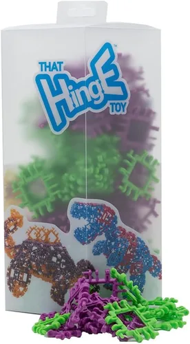 Vista 9 de That Hinge Toy - Juego de 82 piezas azul + rosa, animal + más juguete de construcción STEM