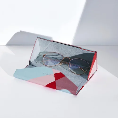 Vista 6 de Estuche de gafas para mujer con tela en patrón de diseñador