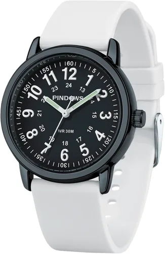 Vista 11 de PINDOWS Watches for Women, Easy Read Analog, Casual & Nurse Silicone Band