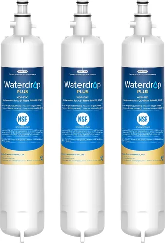 Vista 11 de Waterdrop Plus WDP-F19C Reemplazo para GE® RPWFE®, RPWF (con CHIP) NSF 401 Filtro de agua para refrigerador, compatible con GFE28GBLTS, GFE28GSKSS
