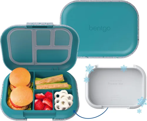 Vista 16 de Bentgo Chill Kids - Lonchera Bento de 4 compartimentos a prueba de fugas Aguamarina