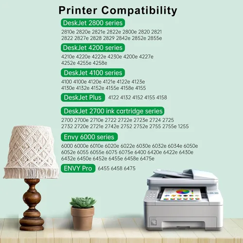 Vista 3 de SAILNER Cartuchos de tinta 67XL de repuesto para HP Ink 67 HP67XL (paquete de 2 cartuchos de alto rendimiento) compatible con impresora HP DeskJet