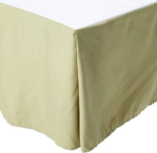 Vista 26 de Southshore Fine Linens VILANO Springs faldón para cama plisada, 15 pulgadas, Microfibra, Blanco brillante, gemelo