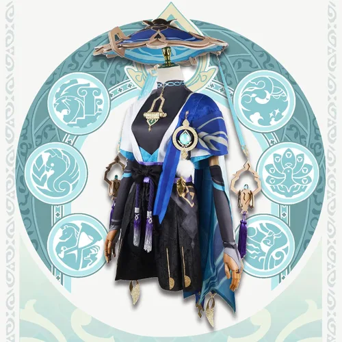 Vista 4 de OSIAS Wanderer aka Scaramouche Cosplay Costume (S)
