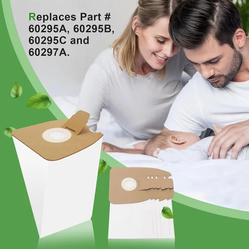 Vista 6 de Paquete de 9 bolsas de vacío MM de repuesto para bolsas de vacío Eureka Mighty Mite, Eureka Mighty Mite serie 3670 y 3680, sustituye a la pieza #