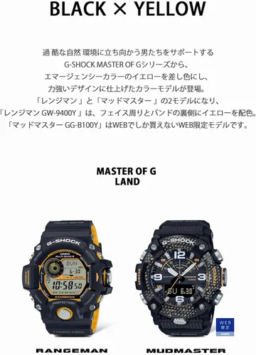 Vista 5 de Casio G-Shock Rangeman GW-9400YJ-1JF - Solar resistente y negro (productos originales nacionales de Japón), Negro