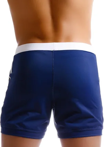 Vista 2 de taddlee Hombres Bañadores Swimwear Solid Basic Long Bañador para Boxer Trunks Junta Shorts