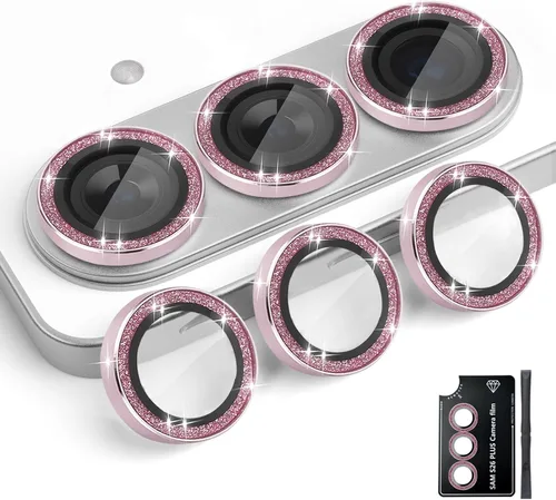 Vista 14 de Protector de lente de cámara para Samsung Galaxy S26, cubierta individual de lente de anillo de aleación de aluminio de vidrio templado con bandeja