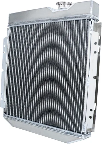 Vista 9 de Radiador Ford 8N, radiador de aluminio de 3 filas compatible con Ford Mustang Comet Falcon Ranchero V8 Swap AT 1960-1966, radiador Mustang 1965 66