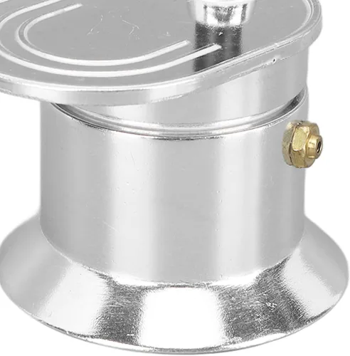 Vista 6 de Olla de un solo tubo, fabricante portátil de 1 taza de 1.7 fl oz, ligera y cafetera de preparación a mano para uso en estufa, adecuada para fiestas