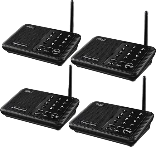 Vista 10 de Ampliable para Wuloo Intercomunicadores inalámbricos para el hogar 5280 pies Rango 10 canales 3 Código