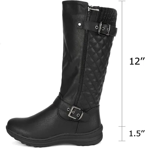 Vista 6 de DREAM PAIRS - Botas altas de piel sintética para mujer
