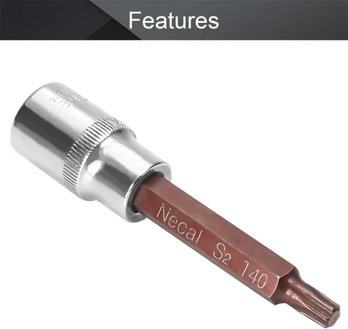Vista 47 de Utoolmart 1/2" Drive x 0.551 in largo Hex Bit Socket, métrico, S2 y Cr-V acero 1pcs