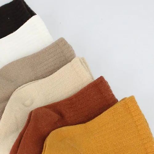 Vista 5 de Calcetines tobilleros con agarre para bebé, 6 pares, calcetines de algodón orgánico para recién nacidos, calcetines de tobillo para niños y niñas