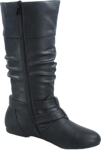 Vista 3 de Forever Sonny-54 - Botas de equitación para mujer con hebilla y puntera redonda