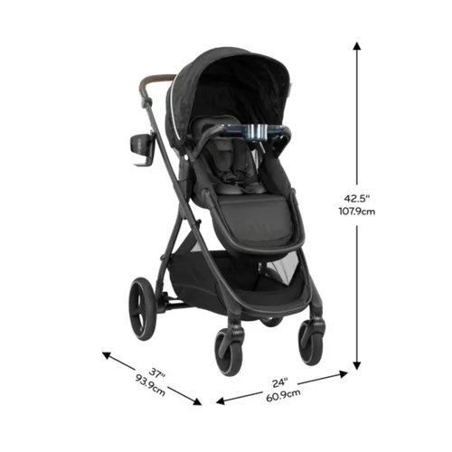 Vista 9 de Evenflo Shyft Intuiti+ Cochecito (Dubhan Black)