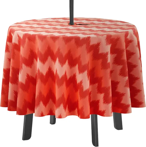 Vista 29 de Mantel redondo para interior/exterior de 58 pulgadas, mantel redondo impermeable para patio, manteles para mesa circular de primavera/verano