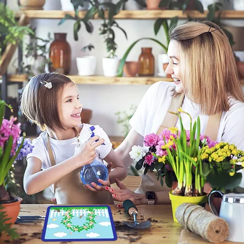 Vista 3 de GLOBLELAND Juego de troqueles de vallas de jardín para árboles y plantas, plantilla de estampado de flores de acero al carbono para hacer tarjetas