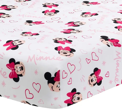 Vista 12 de Lambs & Ivy Disney Baby Forever Mickey Mouse - Sábana bajera ajustable para cuna blanca Fits Standard Size Crib/Toddler Mattress Measuring 52" x