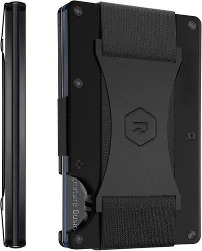 Vista 31 de Cartera Ridge para hombres - Cartera delgada minimalista compacta y tarjetero, carteras de bolsillo frontal con protección RFID para hombres