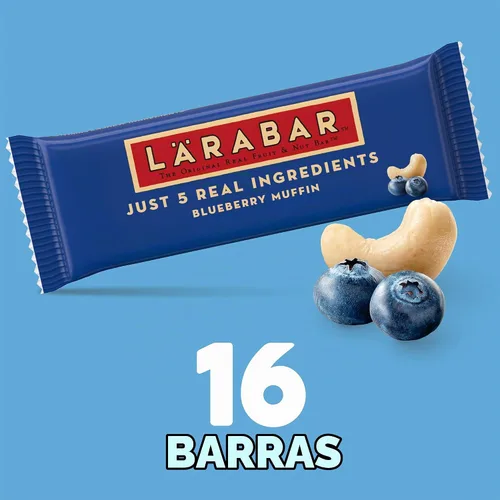 Vista 3 de LÄRABAR Barras de muffin de arándano con frutas y nueces, sin gluten y veganas, 16 unidades, 25.6 oz