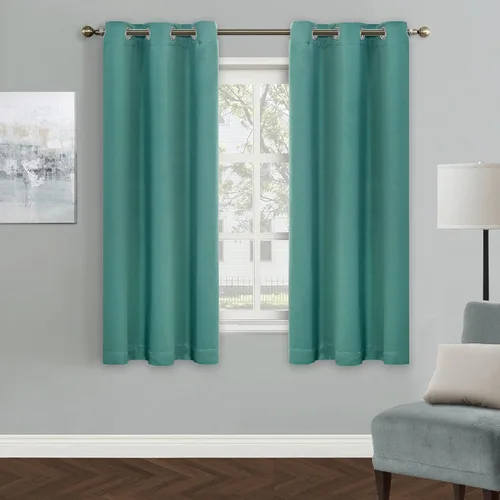 Vista 23 de MYSKY HOME Cortinas Aqua para Armario para Entrada Cortina Opaca para Puerta para Sala de Estar Cortina Oscurecedora de Habitación con Ojales