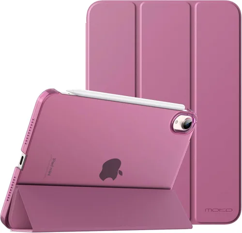 Vista 22 de MoKo Funda para iPad mini 7 (A17 Pro) Generación 2024, Funda para iPad mini 6 2021, Funda Protectora Delgada y Ligera de 8.3 Pulgadas con Carcasa