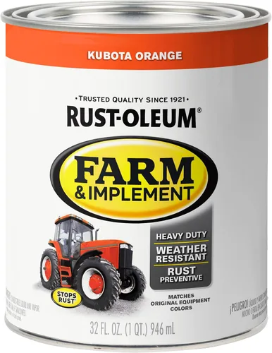 Vista 27 de Rust-Oleum Farm & Implement 280176 - Pintura esmaltada, galón, naranja (Allis Chalmers Orange)
