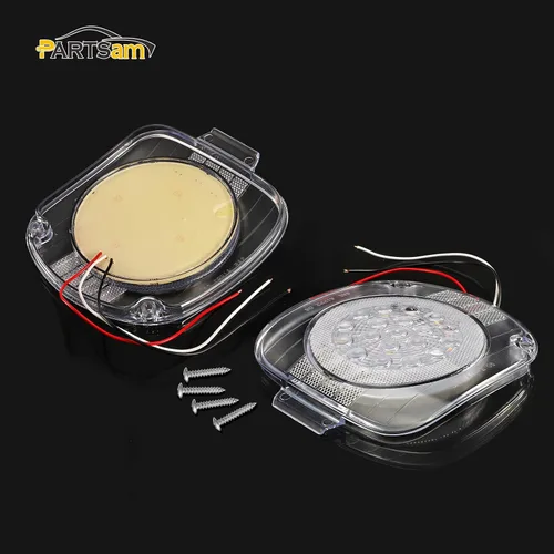 Vista 5 de Partsam Par de 19 luces LED ámbar de señal de giro delanteras, lámparas de esquina con lente transparente de repuesto para Freightliner Century