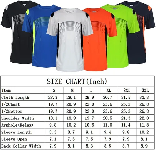 Vista 6 de Gary Com 5 Pack Men's Quick Dry Moisture Wicking Active Athletic Performance Crew Fashion T-Shirt