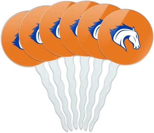 Vista 324 de Abilene Christian - Juego de 6 palillos para cupcakes con logotipo secundario