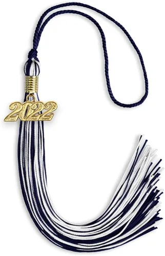 Vista 277 de Endea Graduation - Borla de doble color mixto con fecha dorada (negro/dorado antiguo, 2021)