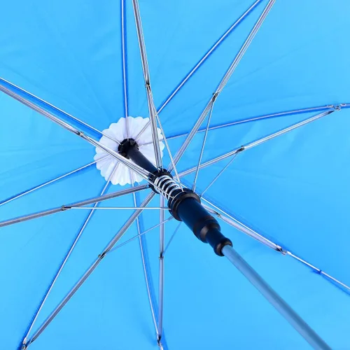 Vista 4 de BG Sombrilla ligera de color sólido para niños con silbato novedoso (azul)