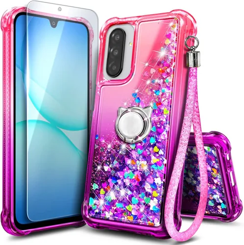 Vista 54 de NGB - Funda para teléfono Samsung Galaxy S9, color aguamarina/morado, bonita funda con purpurina líquida para mujeres y niñas, con protector