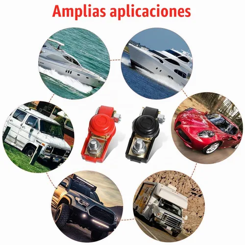 Vista 6 de Frienda 6 Piezas Abrazaderas de Terminales de Batería de Cobre para Automóvil Conectores de Liberación Rápida Abrazaderas de Terminales de Batería