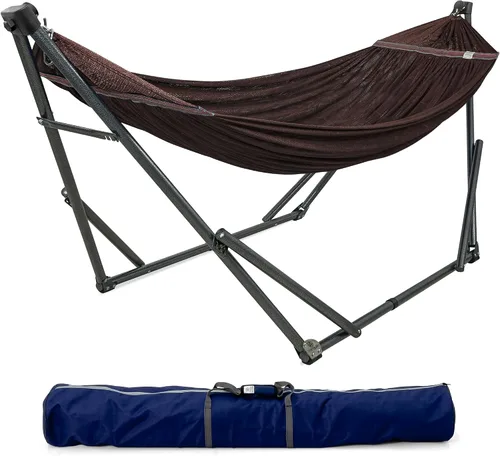 Vista 15 de Tranquillo Unity - Soporte de hamaca ajustable, plegable, para camping, con soporte, capacidad de 800 lbs, soporte de hamaca doble de acero para 2