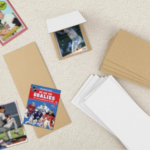 Vista 6 de Golden State Art Paquete de 100 protectores de tarjetas coleccionables de Blanco
