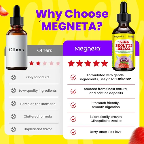 Vista 5 de Desintoxicación de zeolita para niños Apoyo neuroinmunológico y de triple acción con zeolita clinoptilolita, clorella y metilo B12 Vitaminas A