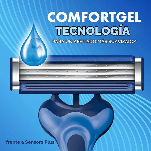 Vista 6 de Maquinillas de afeitar desechables Gillette Sensor3 Comfort para hombres, 12